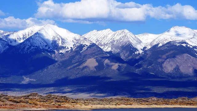 Snow-capped Rocky Mountains in Colorado